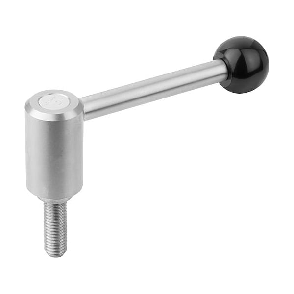 Adjustable Tension Levers in stainless, ext. thread, 0 Degree, inch